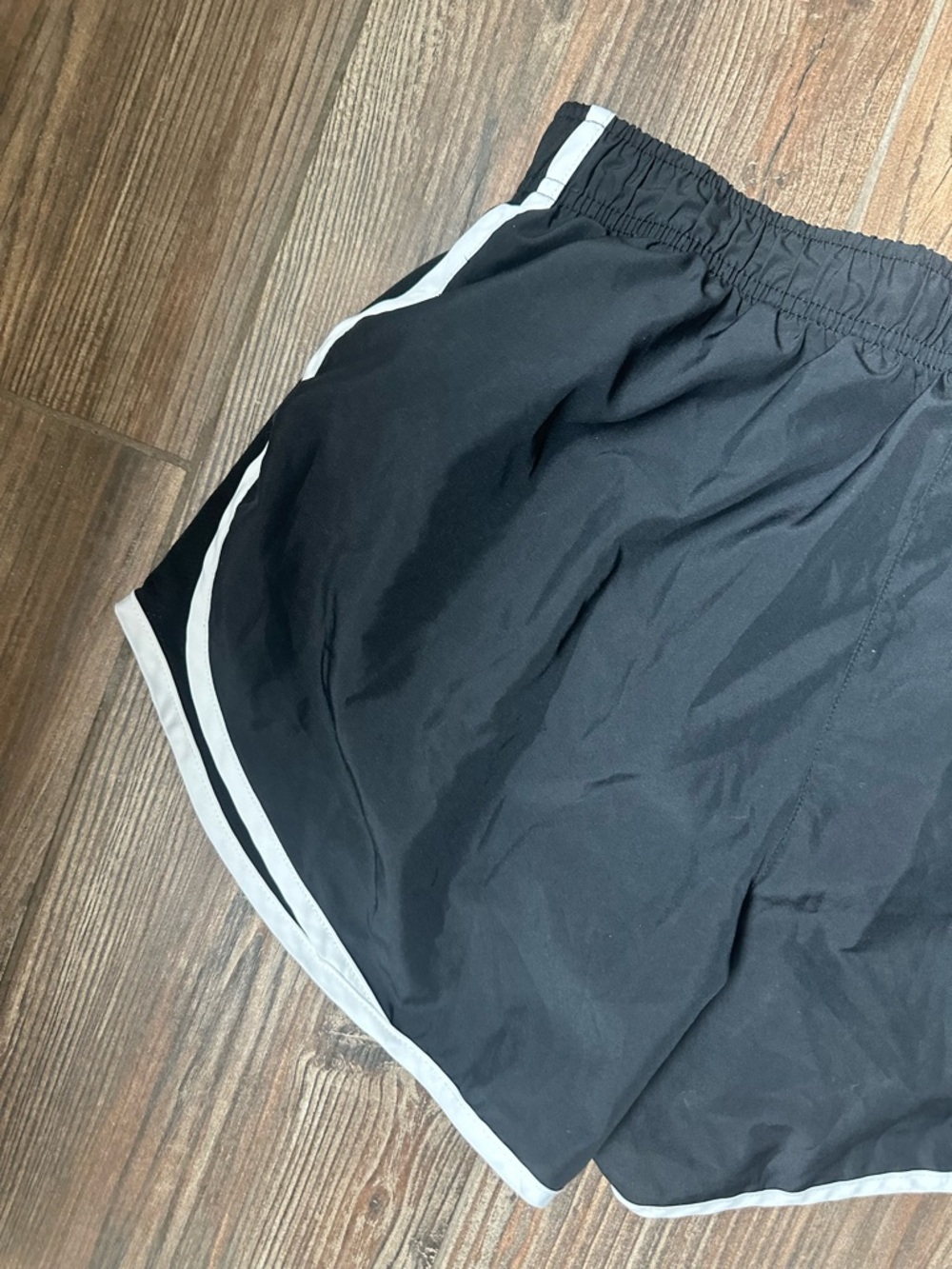 Nike Dri-Fit Black Women's Athletic Shorts with White Trim - Picture 8 of 9